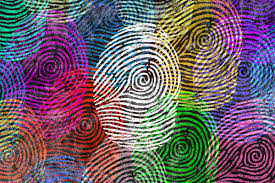 Thumbprints of different colors