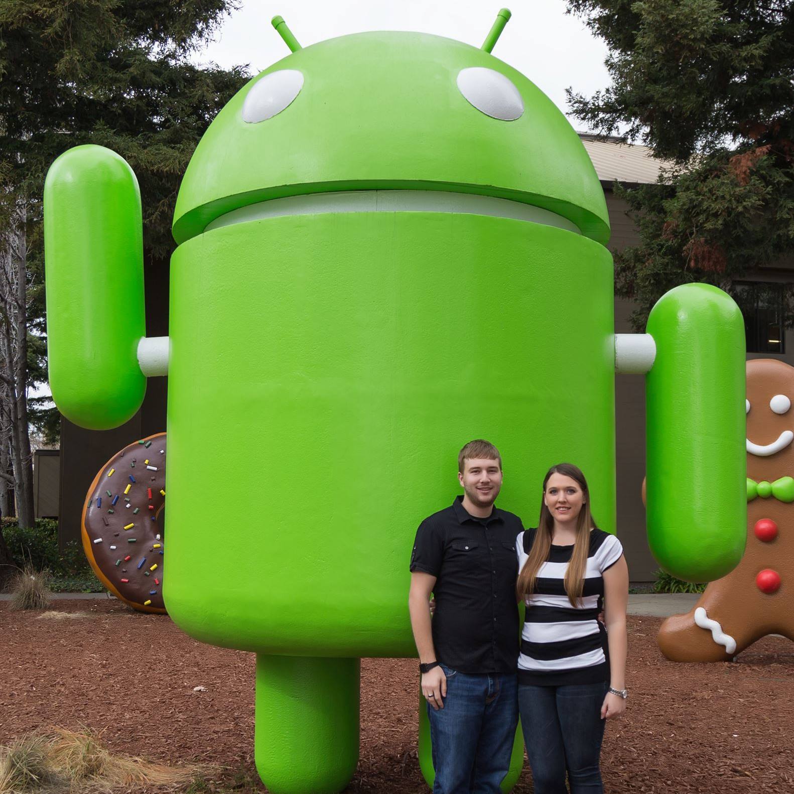 Luke and Sara with Android